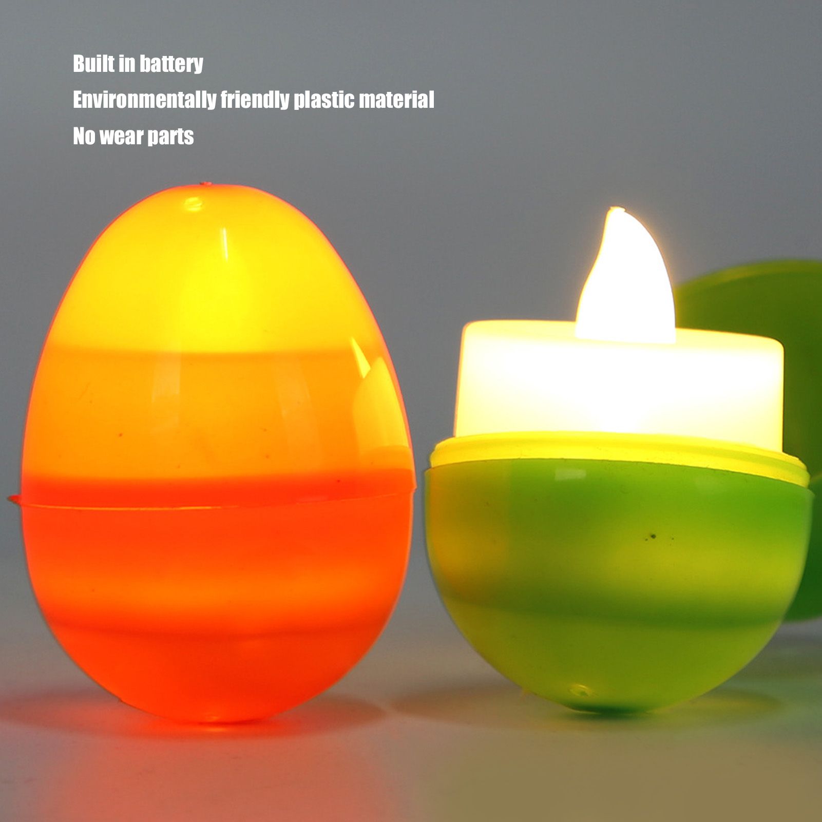 12pcs Easter Eggs Light Up Glowing Decorative DIY Plastic Built in Battery Warm LED Easter Eggs for Holiday V1294-YM0523-3115220020911