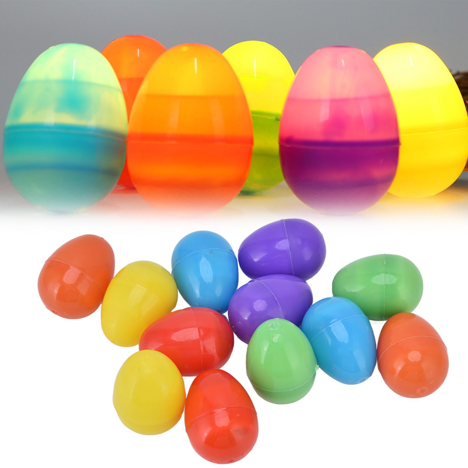 12pcs Easter Eggs Light Up Glowing Decorative DIY Plastic Built in Battery Warm LED Easter Eggs for Holiday V1294-YM0523-3115220020911