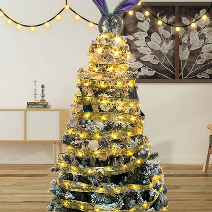 Ribbon Fairy LED Lights Gold Easter Decoration String Shining Ribbon Fairy Lights 5M V1294-YM0523-3115220021311