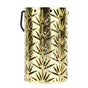 LED Hanging Lantern with Leaf Hollow Pattern Portable Fireplace Lamp for Party House Yard Decoration Gold V1294-YM0523-3115220022112