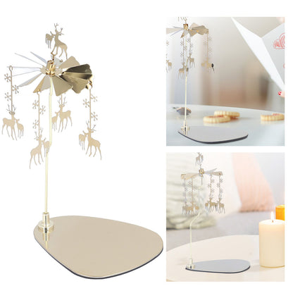 Candle Holder Round Triangle Tray Romantic European Style Stainless Steel Rotating Aromatherapy Wind Chime V1294-YM0523-3115220022614