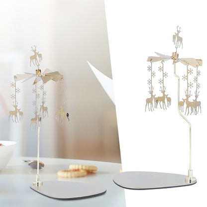 Candle Holder Round Triangle Tray Romantic European Style Stainless Steel Rotating Aromatherapy Wind Chime V1294-YM0523-3115220022614