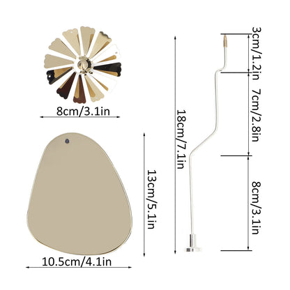 Candle Holder Round Triangle Tray Romantic European Style Stainless Steel Rotating Aromatherapy Wind Chime V1294-YM0523-3115220022614