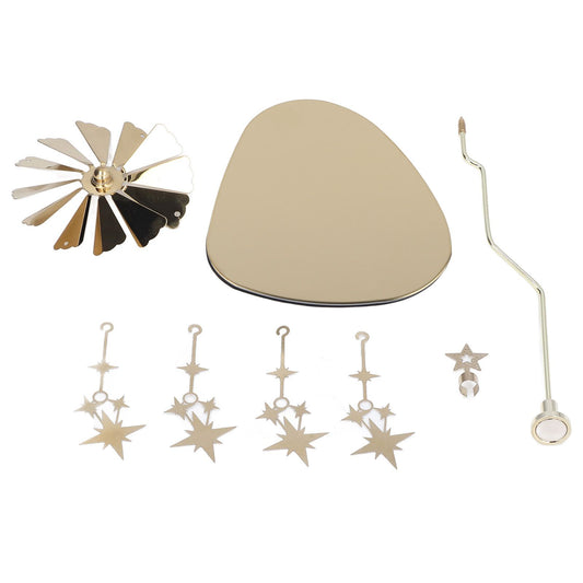 Candle Holder Round Triangle Tray Romantic European Style Stainless Steel Rotating Aromatherapy Wind Chime V1294-YM0523-3115220022615