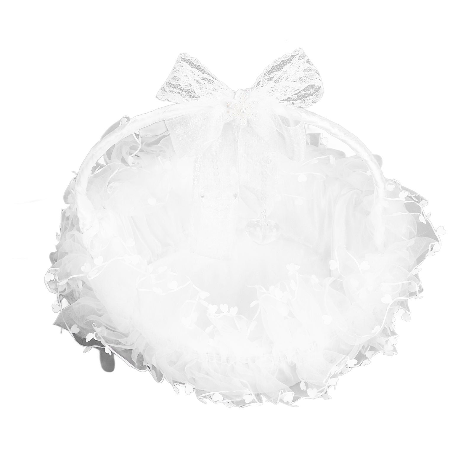 Flower Girl Basket Elegant Style Portable Durable Lace Material Wide Application Wedding Basket for Wedding V1294-YM0523-3115220023411
