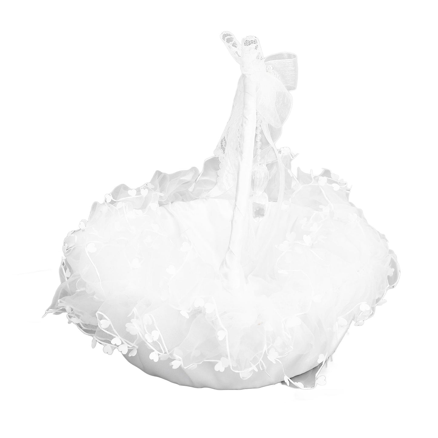 Flower Girl Basket Elegant Style Portable Durable Lace Material Wide Application Wedding Basket for Wedding V1294-YM0523-3115220023411