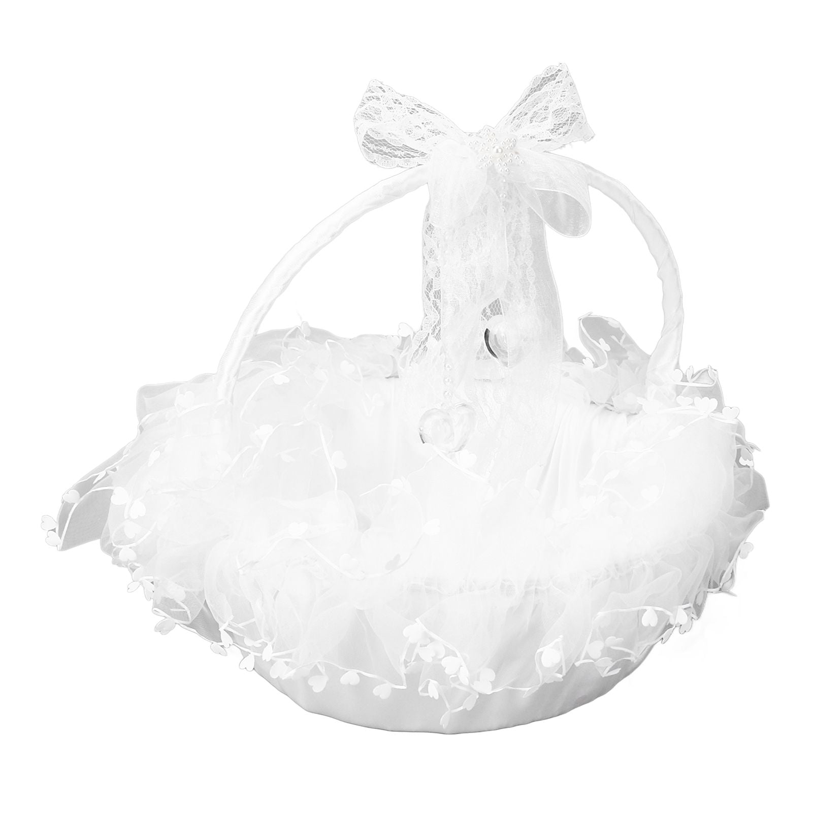 Flower Girl Basket Elegant Style Portable Durable Lace Material Wide Application Wedding Basket for Wedding V1294-YM0523-3115220023411