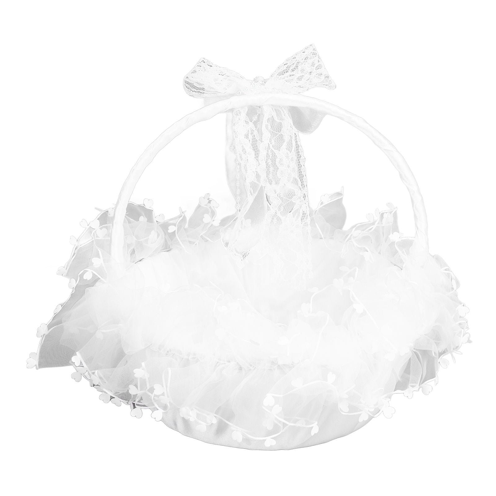 Flower Girl Basket Elegant Style Portable Durable Lace Material Wide Application Wedding Basket for Wedding V1294-YM0523-3115220023411