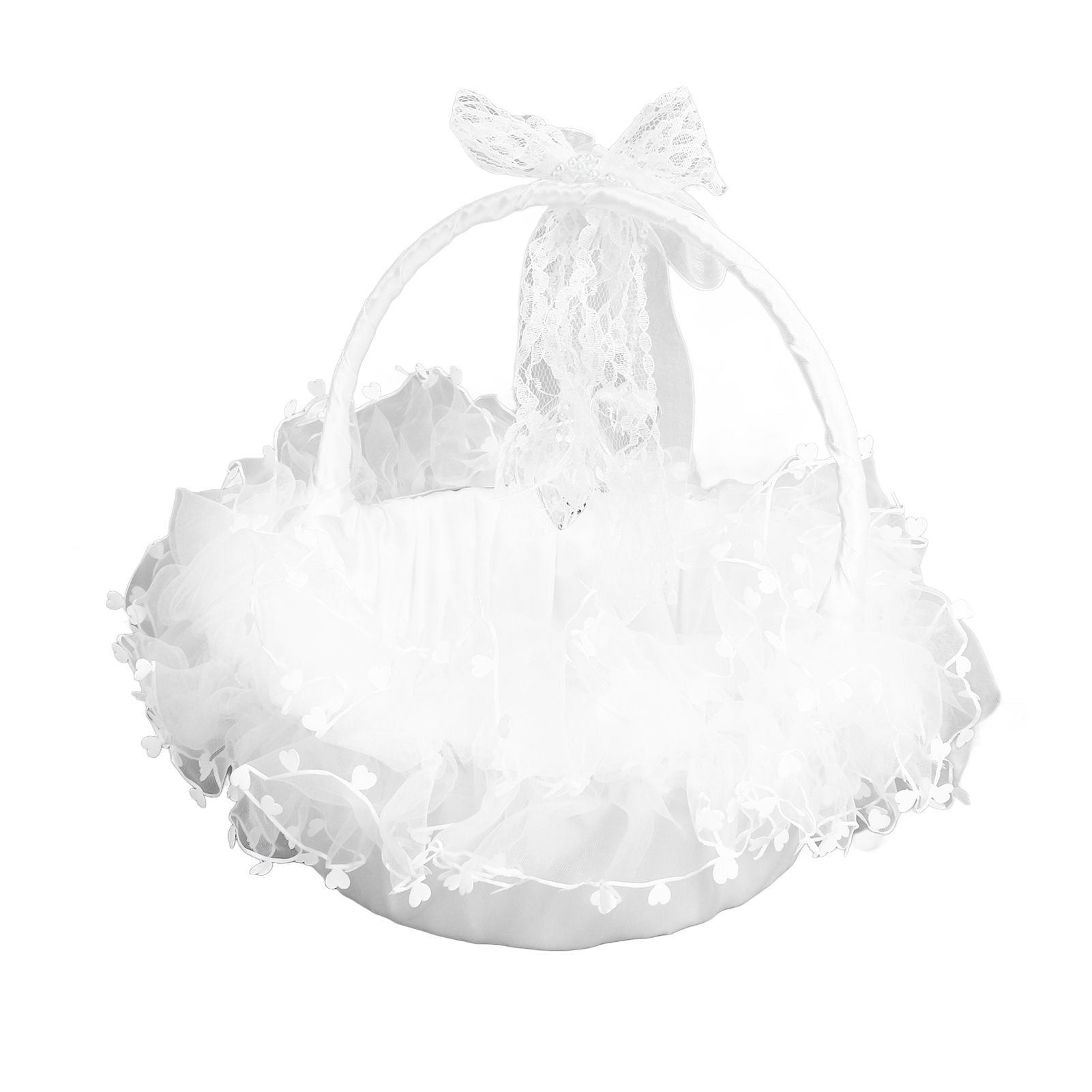 Flower Girl Basket Elegant Style Portable Durable Lace Material Wide Application Wedding Basket for Wedding V1294-YM0523-3115220023411