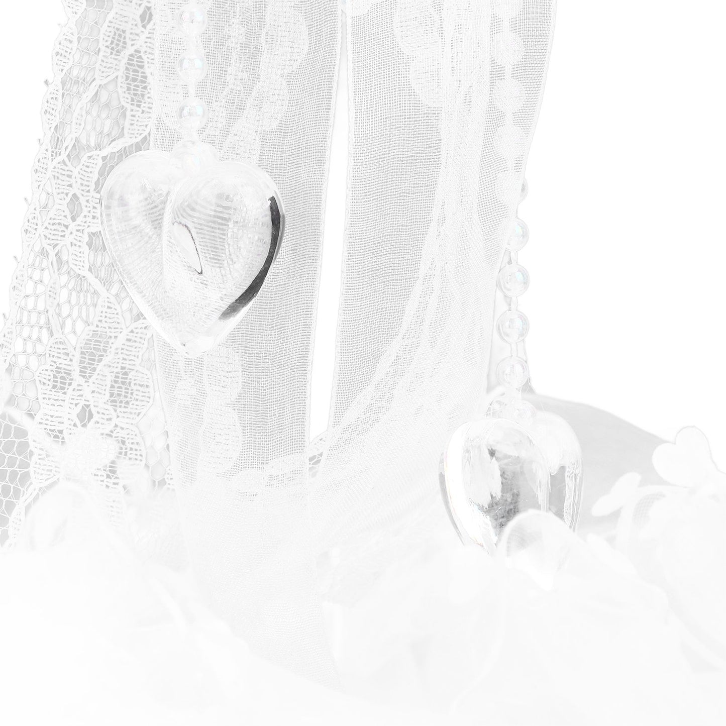 Flower Girl Basket Elegant Style Portable Durable Lace Material Wide Application Wedding Basket for Wedding V1294-YM0523-3115220023411
