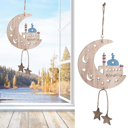 2pcs Moon Eid Hanging Decoration Eid Al-Fitr Ornaments Decorations Pendant Crafts for Home JM00467 V1294-YM0523-3115220025012