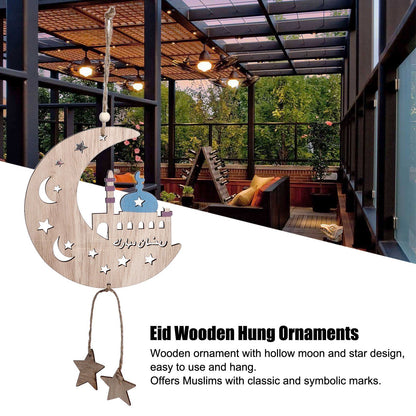2pcs Moon Eid Hanging Decoration Eid Al-Fitr Ornaments Decorations Pendant Crafts for Home JM00467 V1294-YM0523-3115220025012
