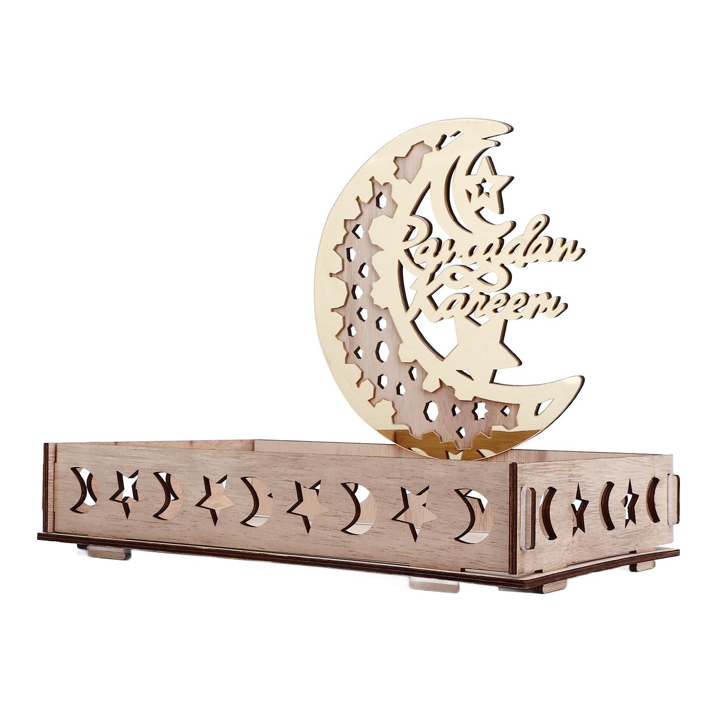 Food Tray Boxwood Dessert Holding Plate Party Serving Tableware with Eid Decoration for Dining Table V1294-YM0523-3115220025111