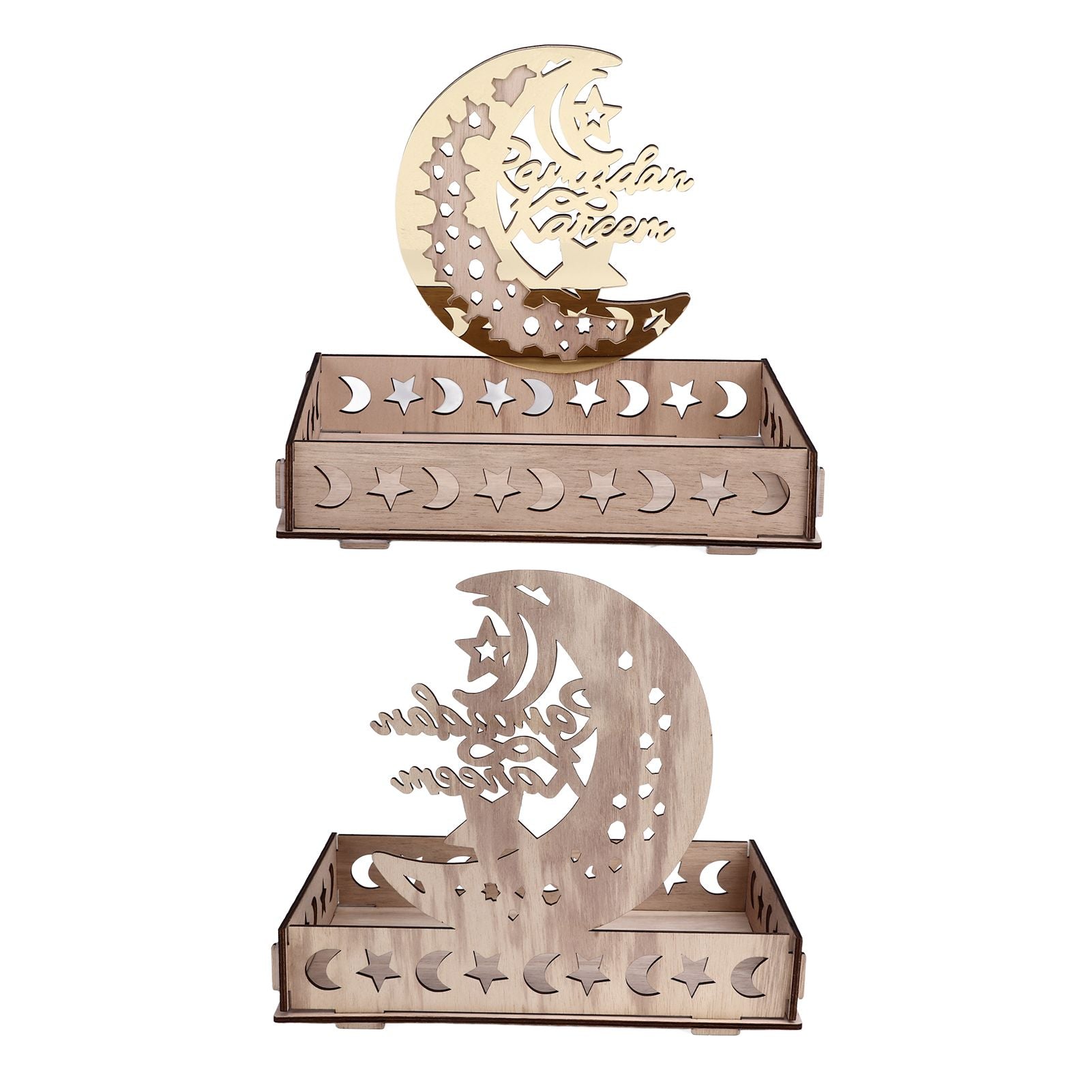 Food Tray Boxwood Dessert Holding Plate Party Serving Tableware with Eid Decoration for Dining Table V1294-YM0523-3115220025111