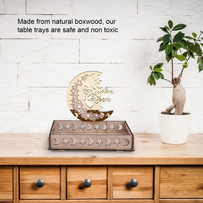 Food Tray Boxwood Dessert Holding Plate Party Serving Tableware with Eid Decoration for Dining Table V1294-YM0523-3115220025111