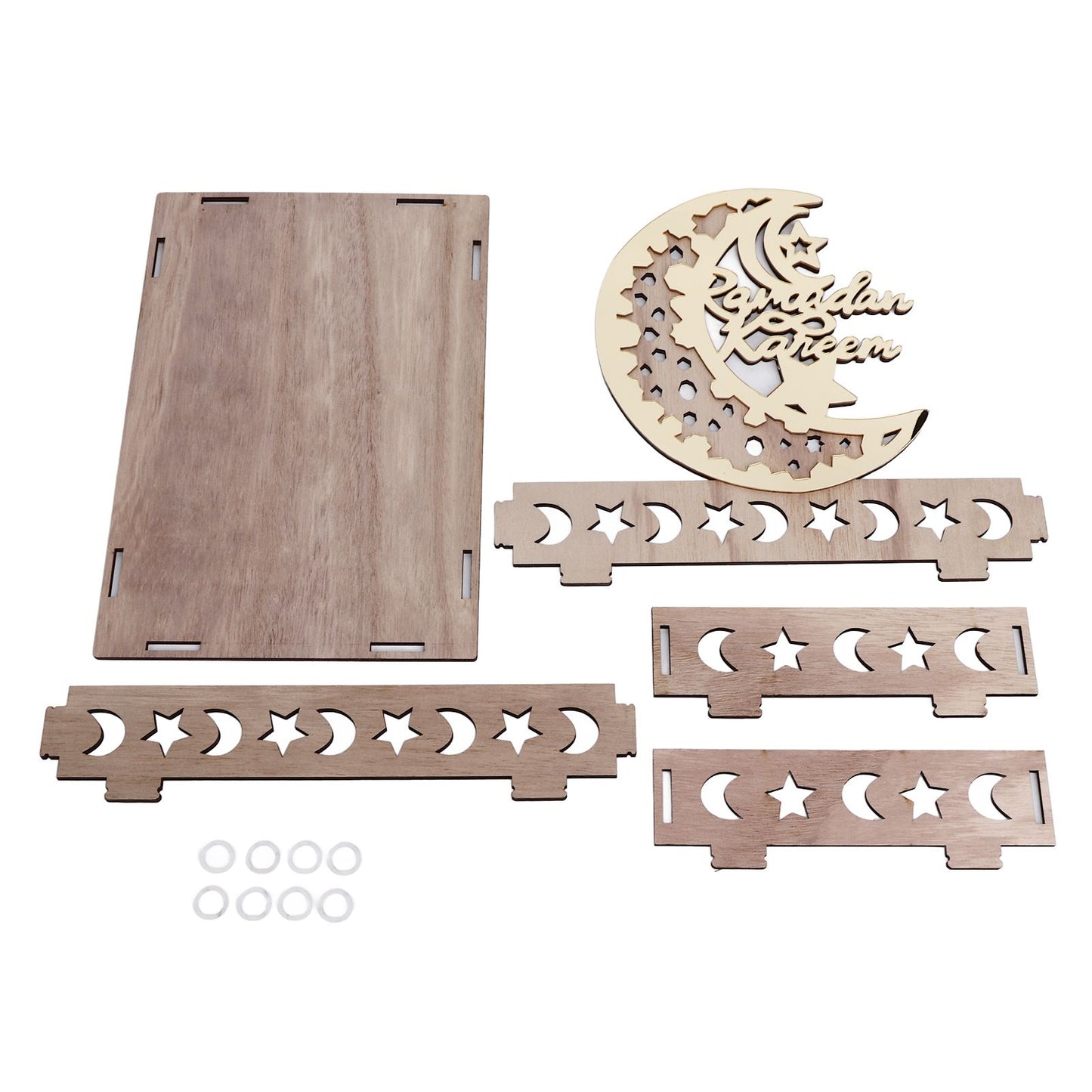 Food Tray Boxwood Dessert Holding Plate Party Serving Tableware with Eid Decoration for Dining Table V1294-YM0523-3115220025111