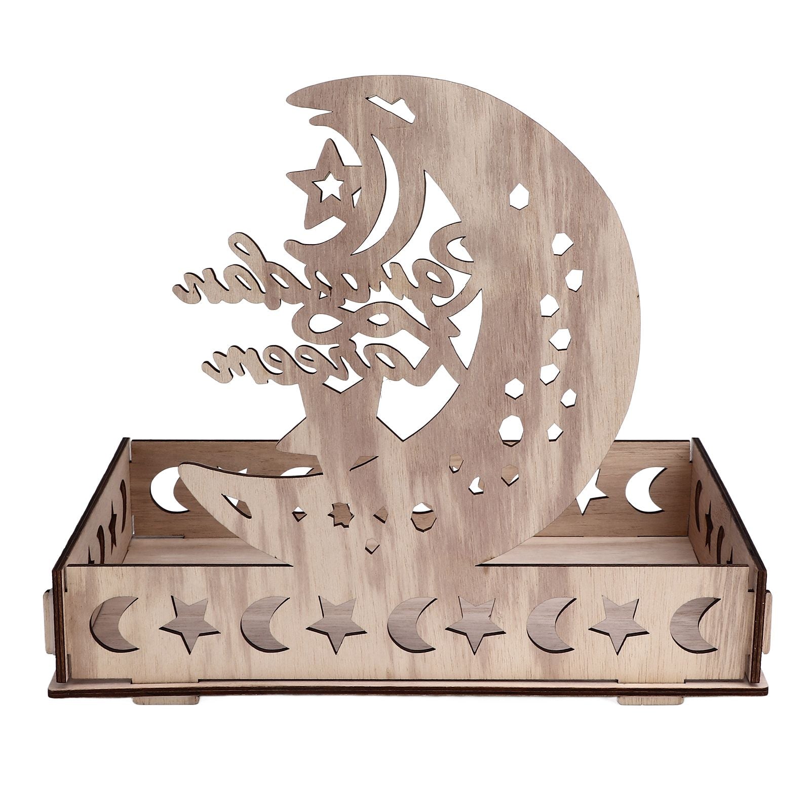 Food Tray Boxwood Dessert Holding Plate Party Serving Tableware with Eid Decoration for Dining Table V1294-YM0523-3115220025111