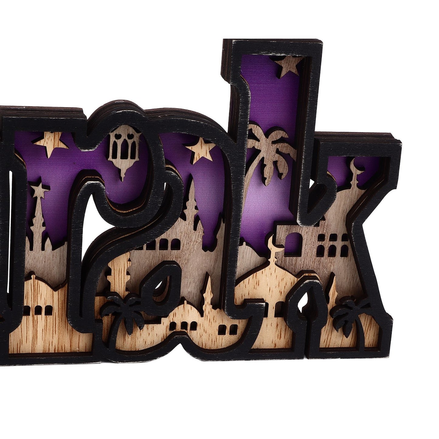 Wooden EID Letter Decoration Multilayer Carving Boxwood Wooden Eid Decorations Multilayer Carving Eid Crafts V1294-YM0523-3115220026611