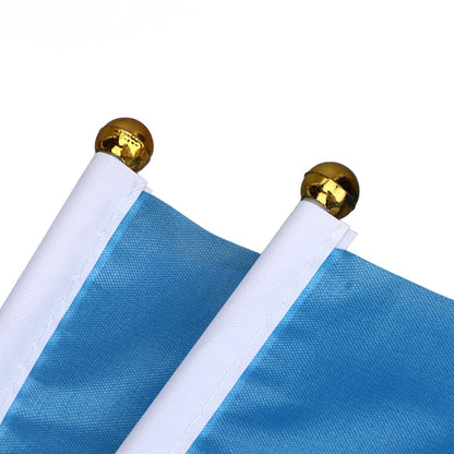 10 Set Ukraine Handheld Flags Mini Polyester Ukrainian Hand Waving Flag for Sporting Events Festive Decoration V1294-YM0523-3115220027311