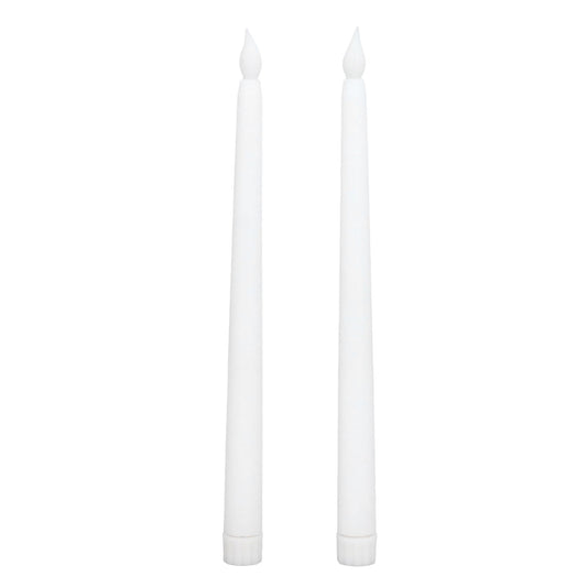2pcs LED Taper Candles Battery Powered Flameless LED Candle Sticks for Festival Wedding Birthday Party White V1294-YM0523-3115220027511