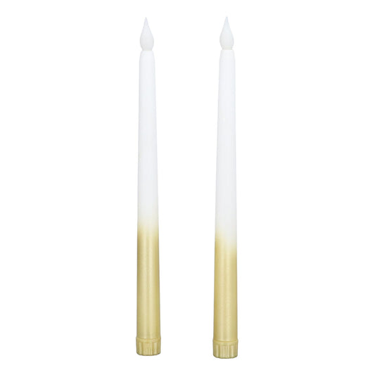 2pcs LED Taper Candles Battery Powered Flameless LED Candle Sticks for Festival Wedding Birthday Party Half V1294-YM0523-3115220027512
