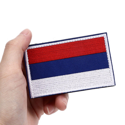 European Country Flags Patch World National Hook and Loop Badge Embroidered Patch Accessory Russia V1294-YM0523-3115220027711
