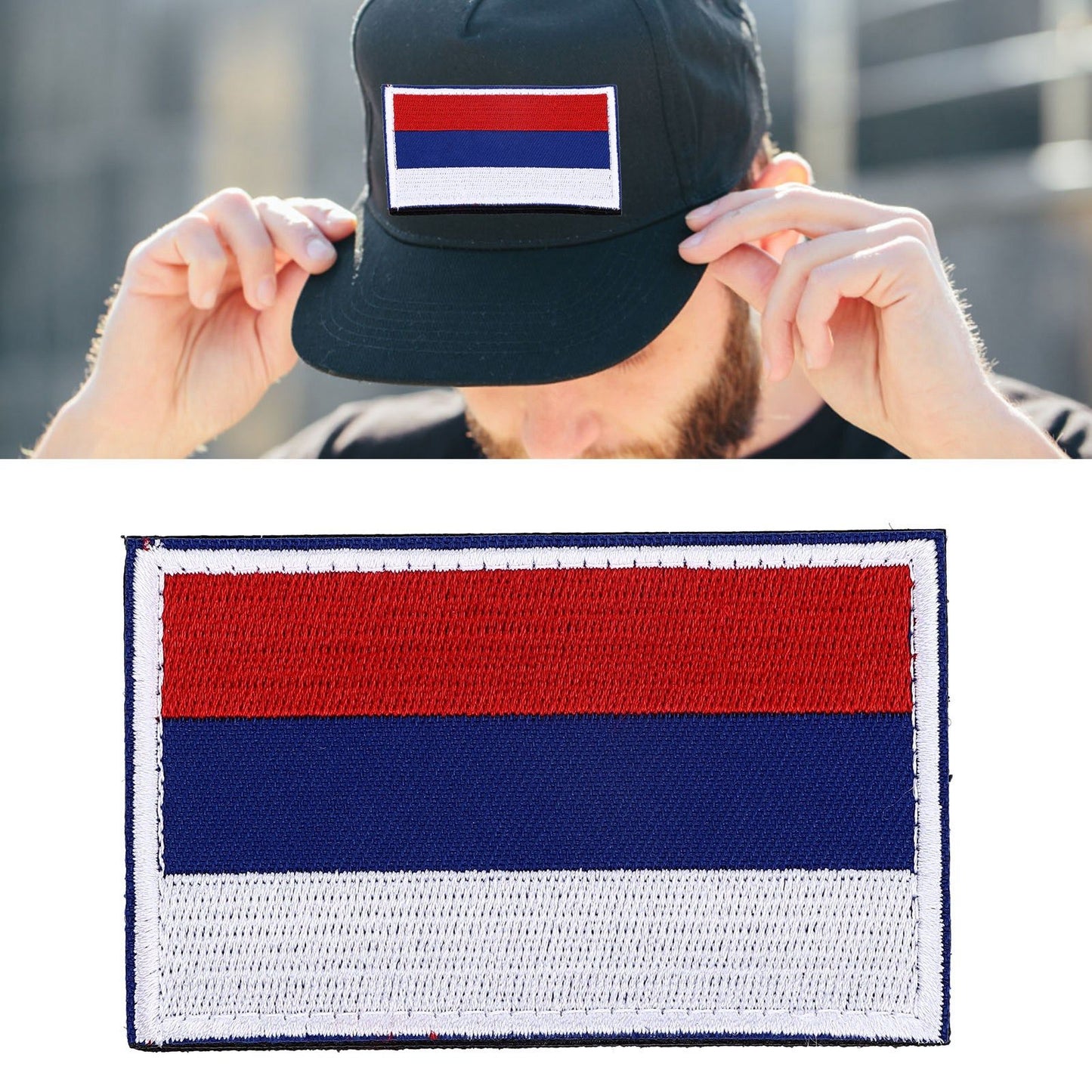 European Country Flags Patch World National Hook and Loop Badge Embroidered Patch Accessory Russia V1294-YM0523-3115220027711