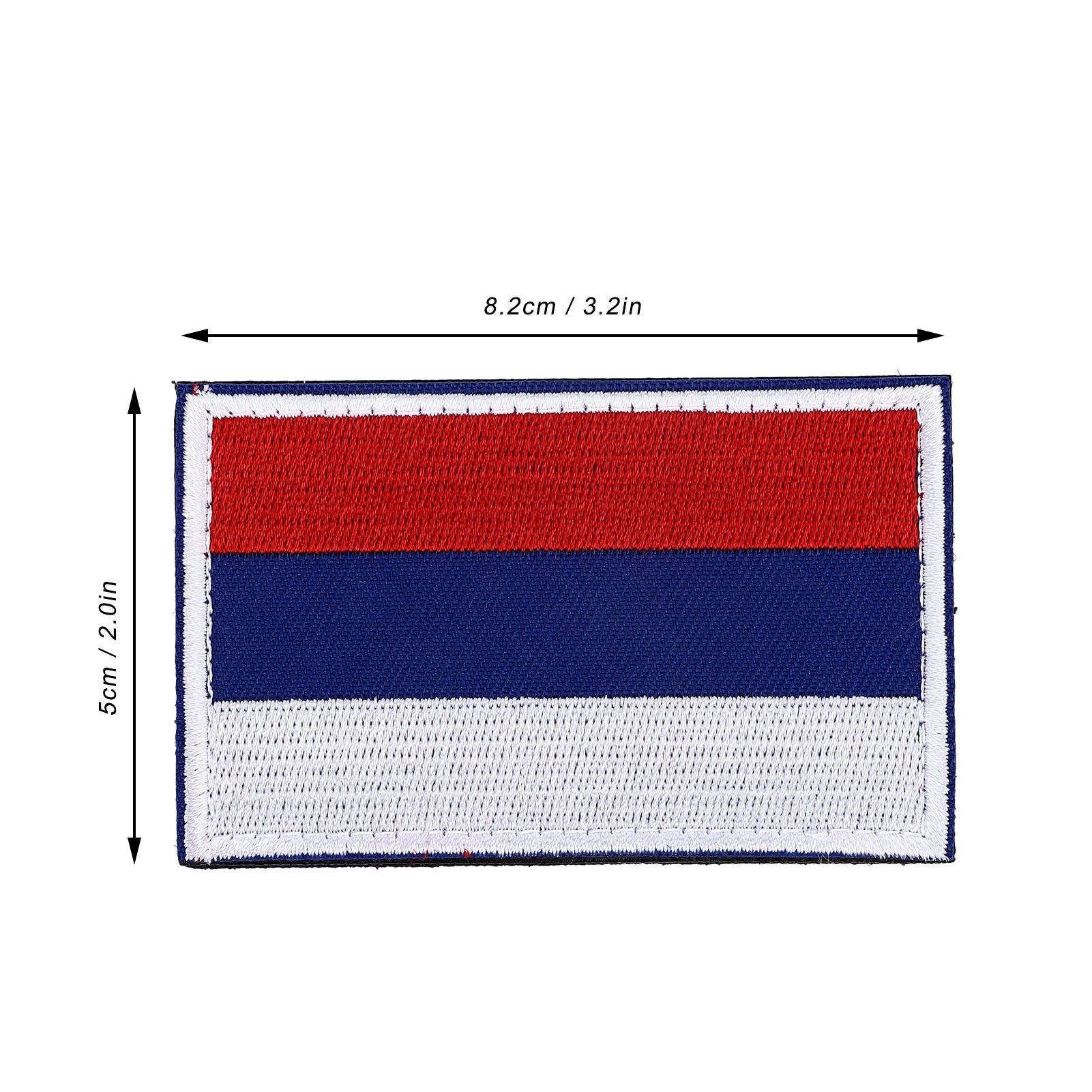 European Country Flags Patch World National Hook and Loop Badge Embroidered Patch Accessory Russia V1294-YM0523-3115220027711