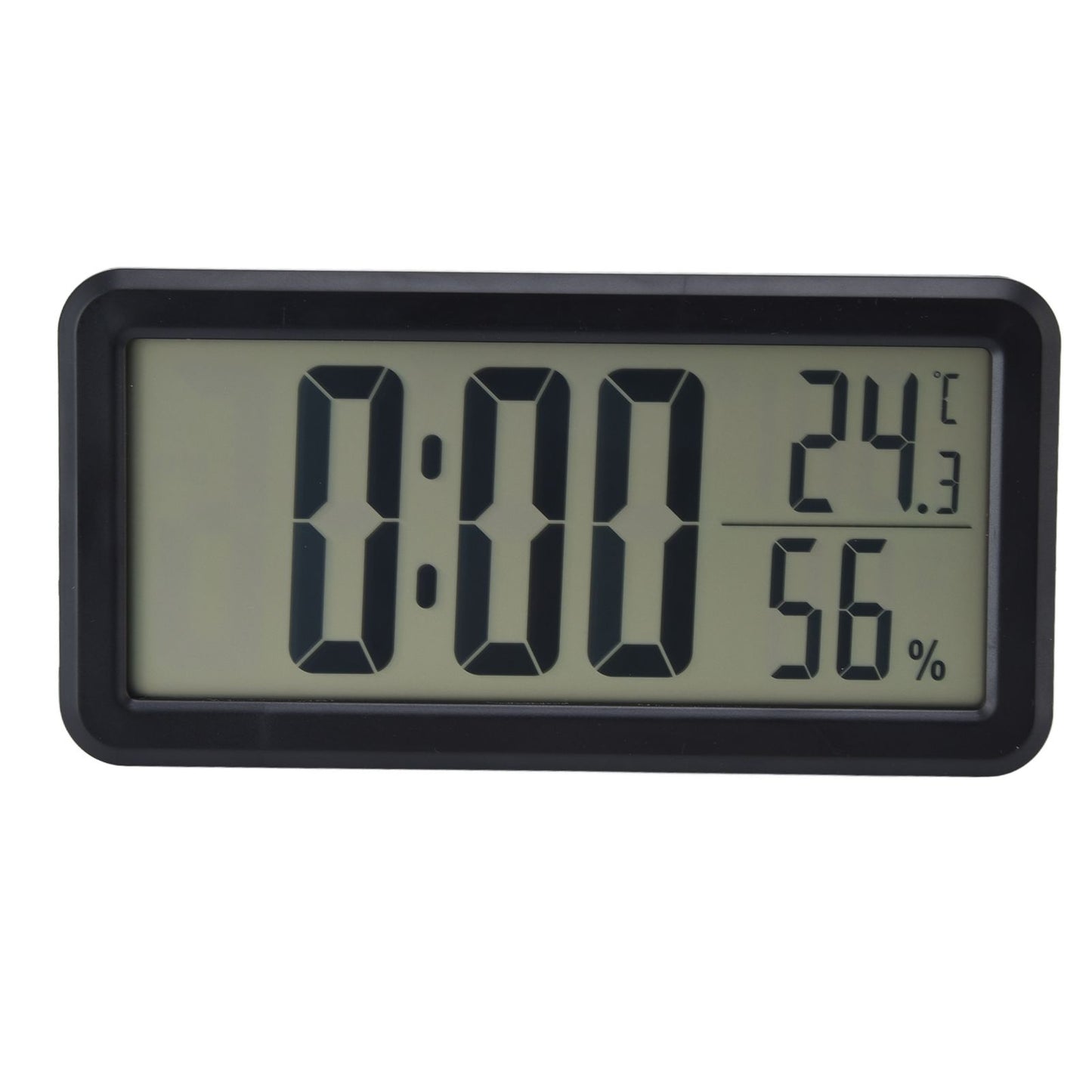 Digital Alarm Clock Portable Black Temperature Humidity Wall Mounted LCD Digital Electronic Clock for V1294-YM0523-3115220031411