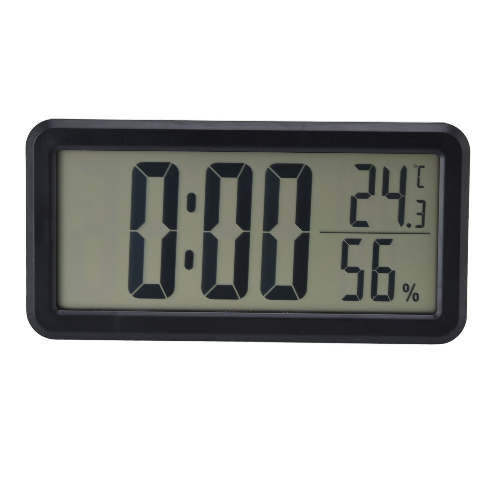Digital Alarm Clock Portable Black Temperature Humidity Wall Mounted LCD Digital Electronic Clock for V1294-YM0523-3115220031411