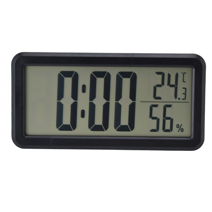 Digital Alarm Clock Portable Black Temperature Humidity Wall Mounted LCD Digital Electronic Clock for V1294-YM0523-3115220031411