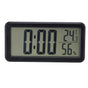 Digital Alarm Clock Portable Black Temperature Humidity Wall Mounted LCD Digital Electronic Clock for V1294-YM0523-3115220031411