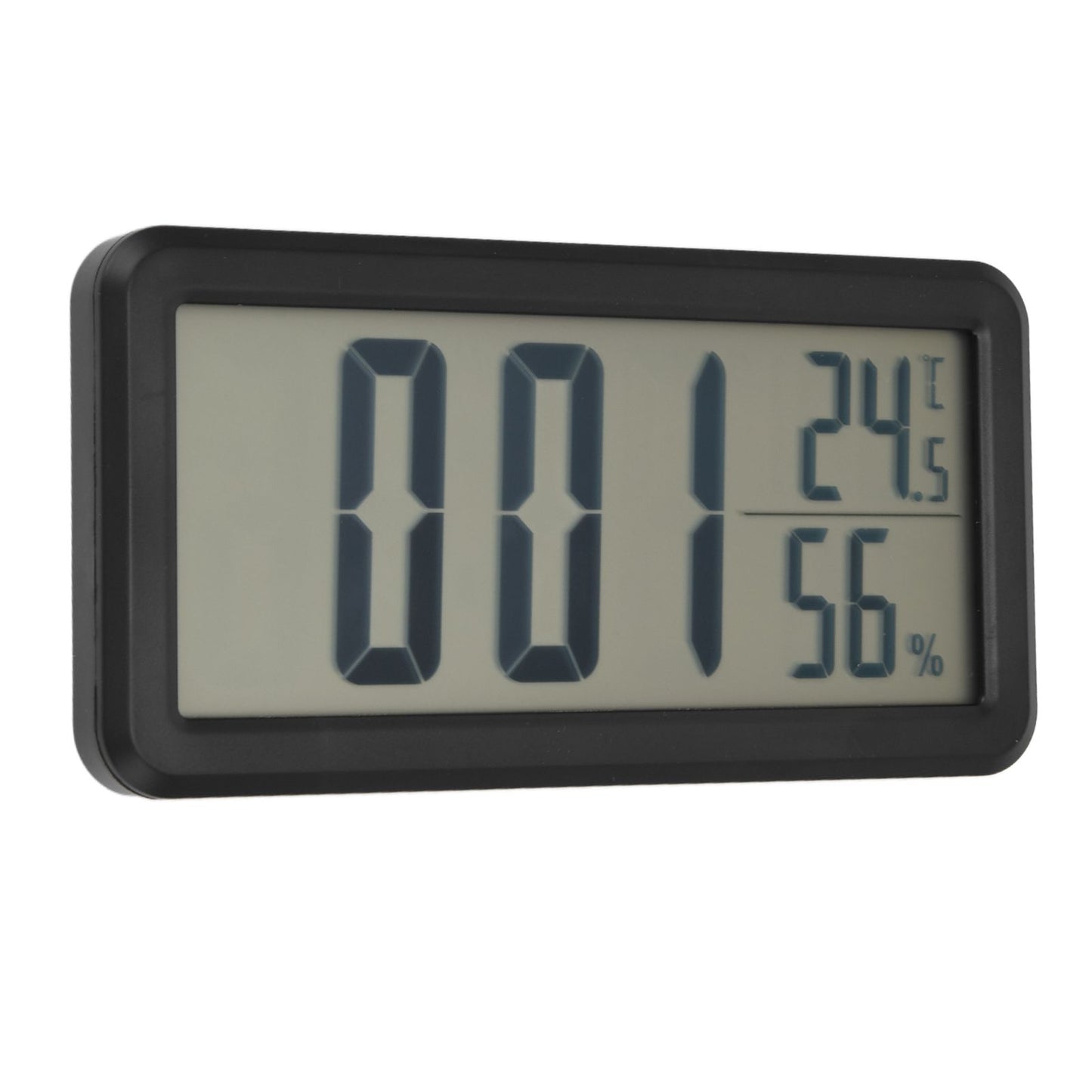 Digital Alarm Clock Portable Black Temperature Humidity Wall Mounted LCD Digital Electronic Clock for V1294-YM0523-3115220031411
