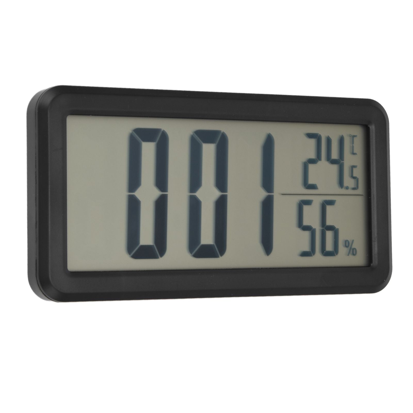 Digital Alarm Clock Portable Black Temperature Humidity Wall Mounted LCD Digital Electronic Clock for V1294-YM0523-3115220031411