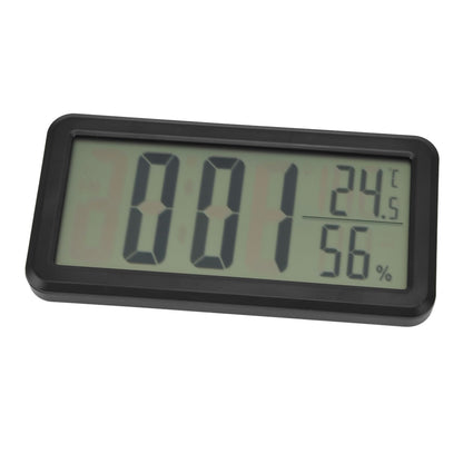 Digital Alarm Clock Portable Black Temperature Humidity Wall Mounted LCD Digital Electronic Clock for V1294-YM0523-3115220031411