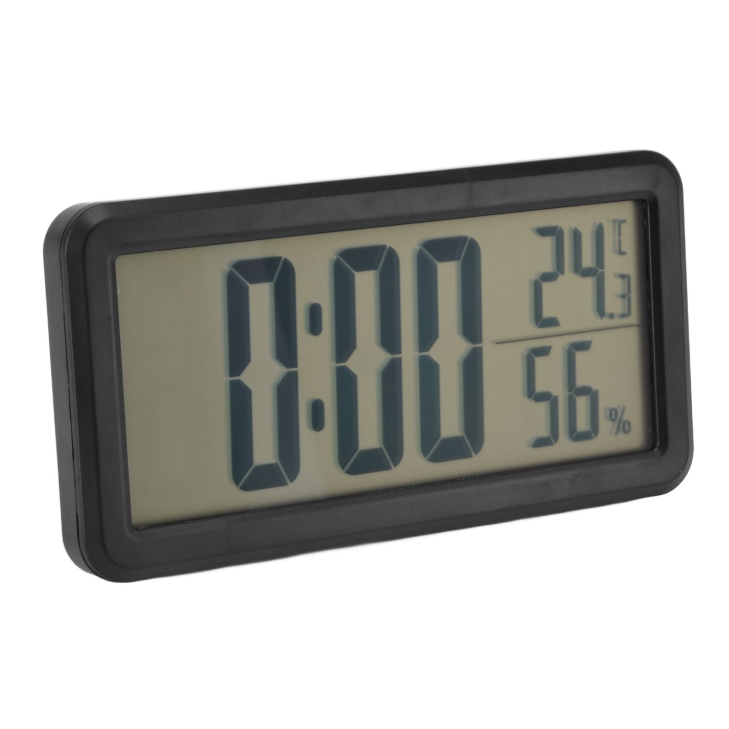 Digital Alarm Clock Portable Black Temperature Humidity Wall Mounted LCD Digital Electronic Clock for V1294-YM0523-3115220031411
