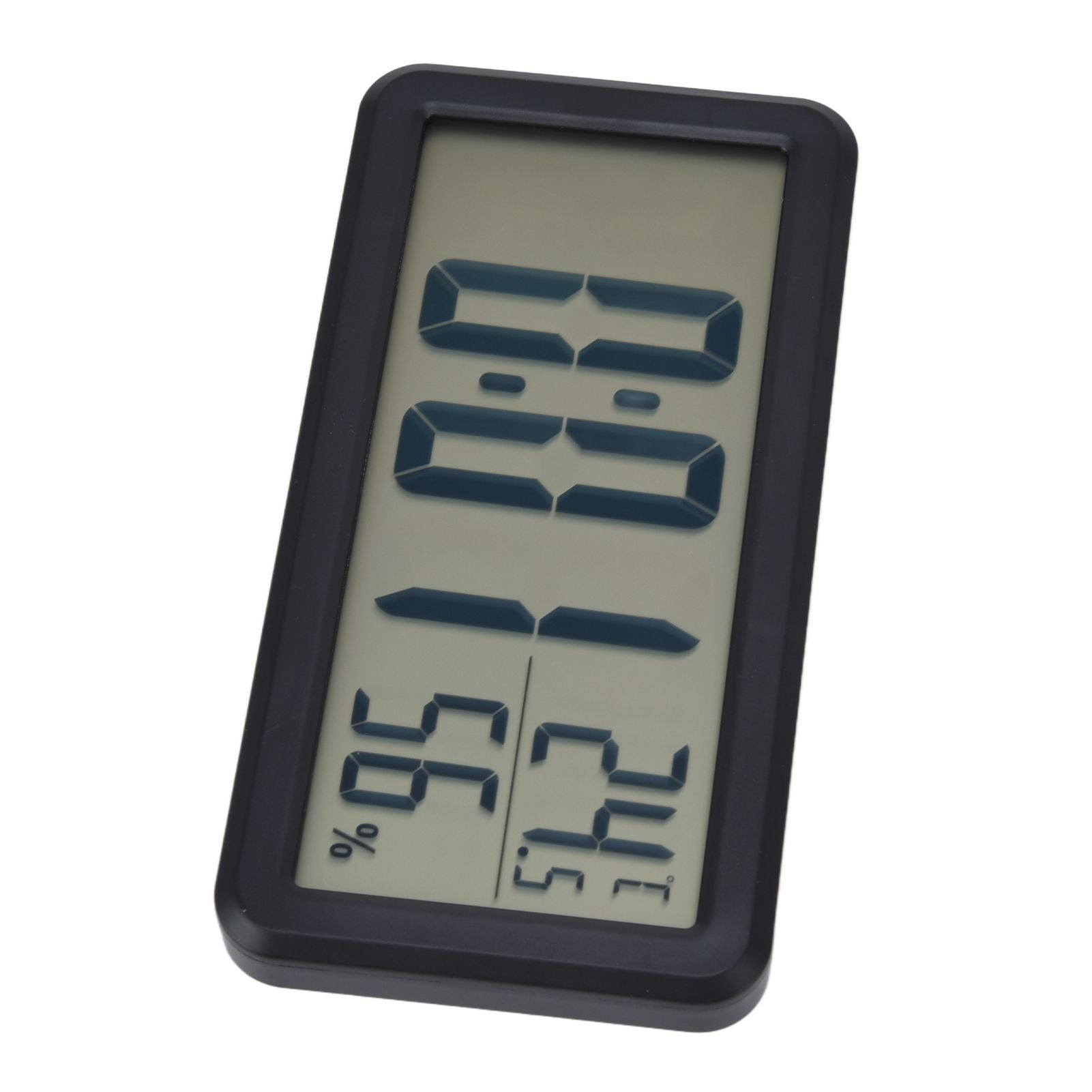 Digital Alarm Clock Portable Black Temperature Humidity Wall Mounted LCD Digital Electronic Clock for V1294-YM0523-3115220031411