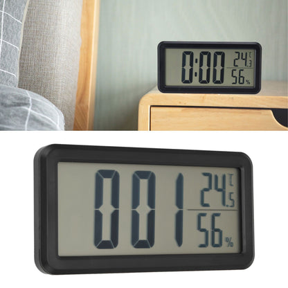 Digital Alarm Clock Portable Black Temperature Humidity Wall Mounted LCD Digital Electronic Clock for V1294-YM0523-3115220031411