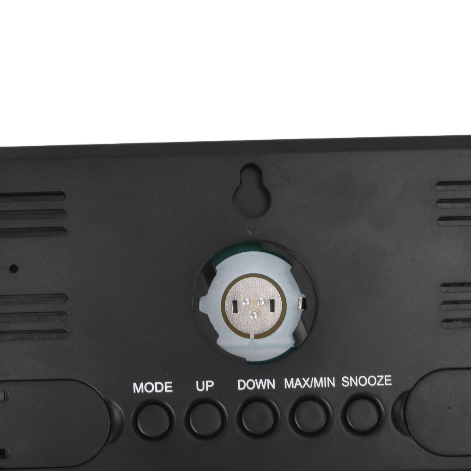 Digital Alarm Clock Portable Black Temperature Humidity Wall Mounted LCD Digital Electronic Clock for V1294-YM0523-3115220031411