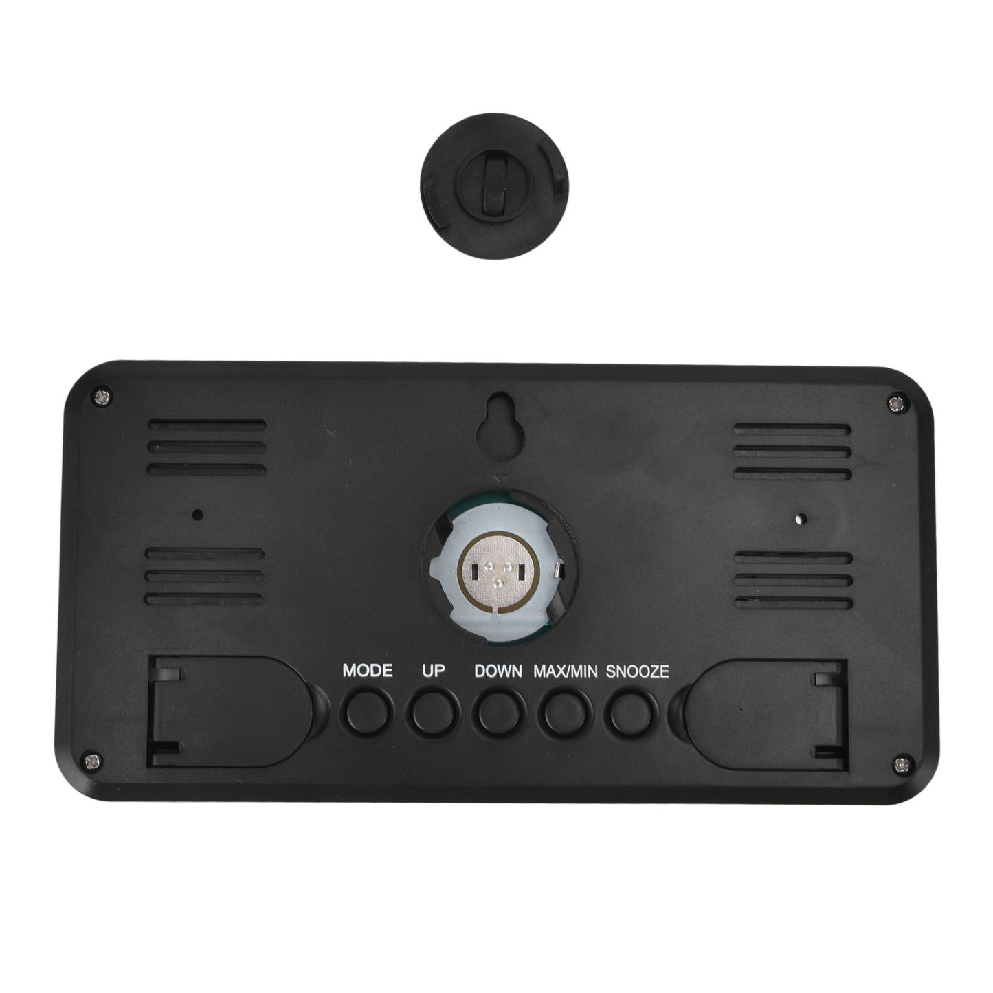 Digital Alarm Clock Portable Black Temperature Humidity Wall Mounted LCD Digital Electronic Clock for V1294-YM0523-3115220031411
