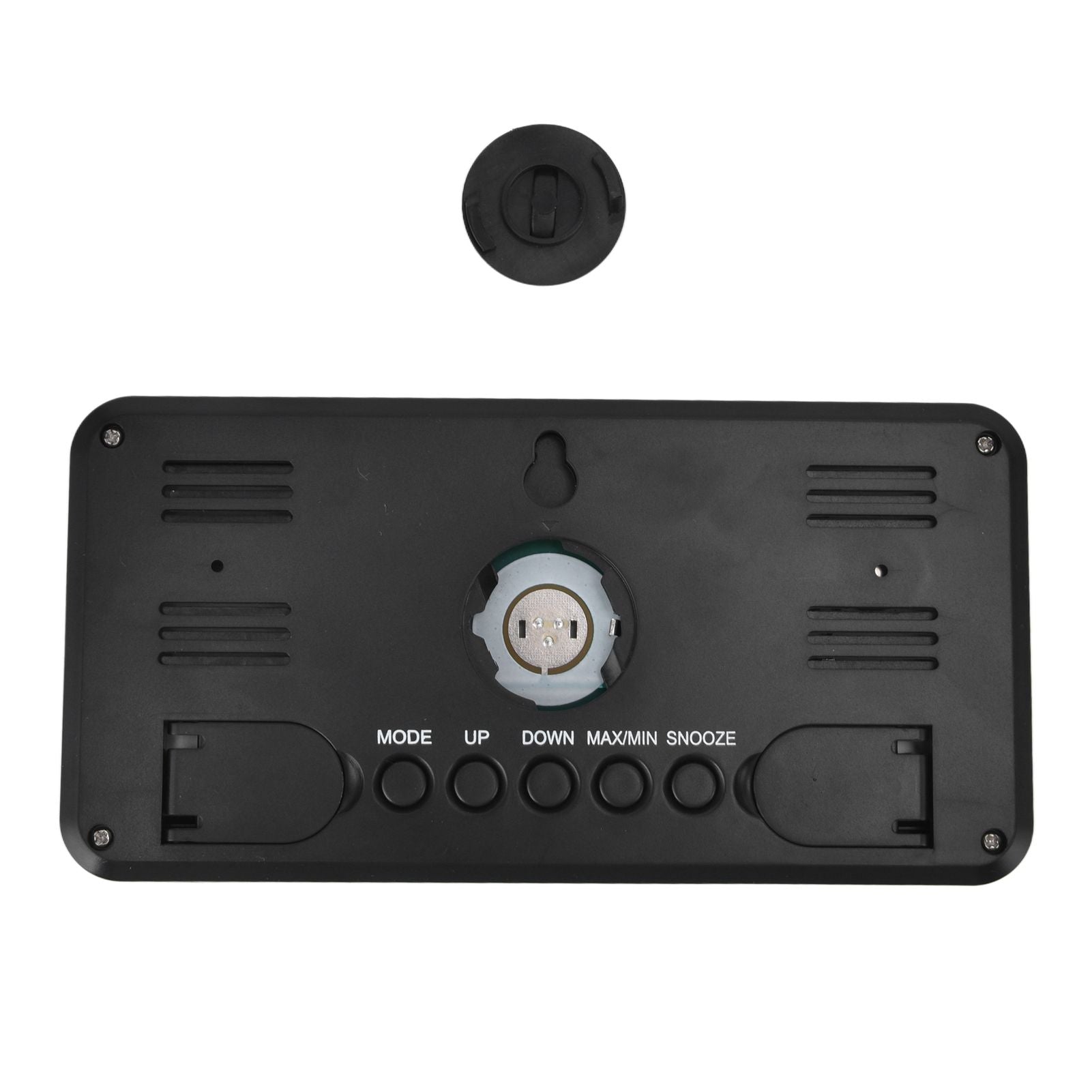 Digital Alarm Clock Portable Black Temperature Humidity Wall Mounted LCD Digital Electronic Clock for V1294-YM0523-3115220031411