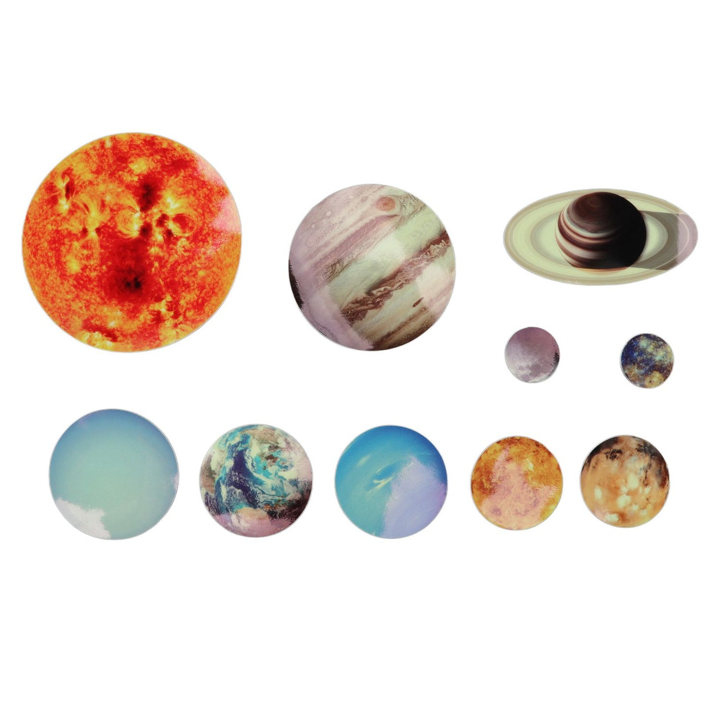 14pcs Glowing Planets Wall Stickers Glow in The Dark Star Solar System Decal for Children Bedroom Nursery V1294-YM0523-3115220032211