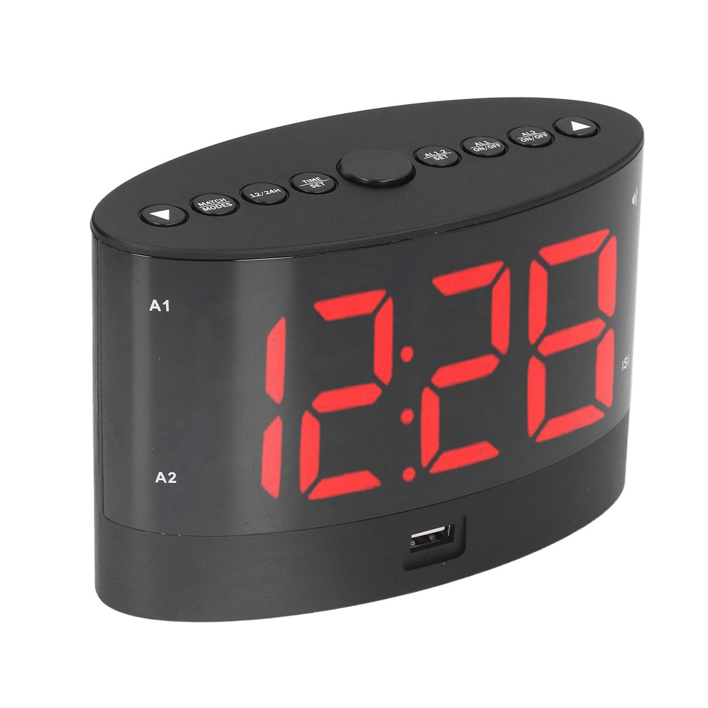 Digital Alarm Clock USB Charging Alarm Clock with 3 Vibration Modes and 2 Time Modes V1294-YM0523-3115220032811
