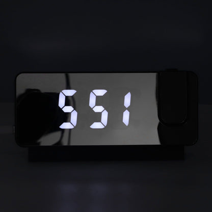 Digital Alarm Clock 180 degrees Rotatable Projection 4 Level Brightness LED Mirror Display for Home Office V1294-YM0523-3115220033011