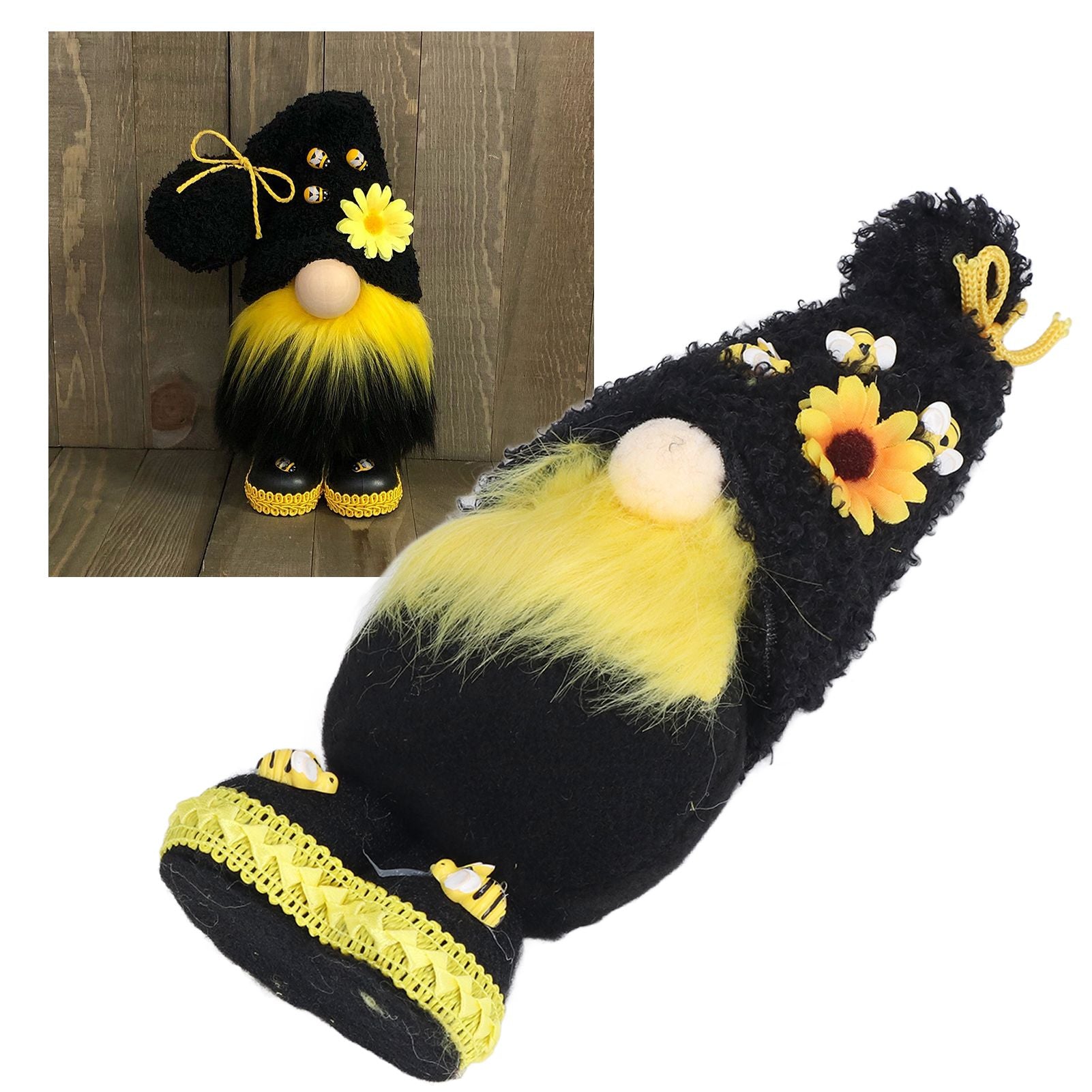 Faceless Doll Delicate Cute Mascot Plush Gnome with Yellow Sunflower Flower Gnome Doll for Easter Wedding V1294-YM0523-3115220033311