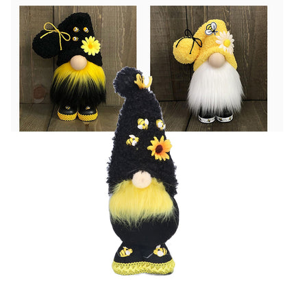 Faceless Doll Delicate Cute Mascot Plush Gnome with Yellow Sunflower Flower Gnome Doll for Easter Wedding V1294-YM0523-3115220033311