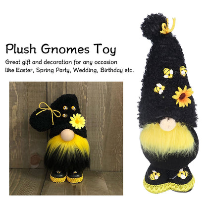 Faceless Doll Delicate Cute Mascot Plush Gnome with Yellow Sunflower Flower Gnome Doll for Easter Wedding V1294-YM0523-3115220033311