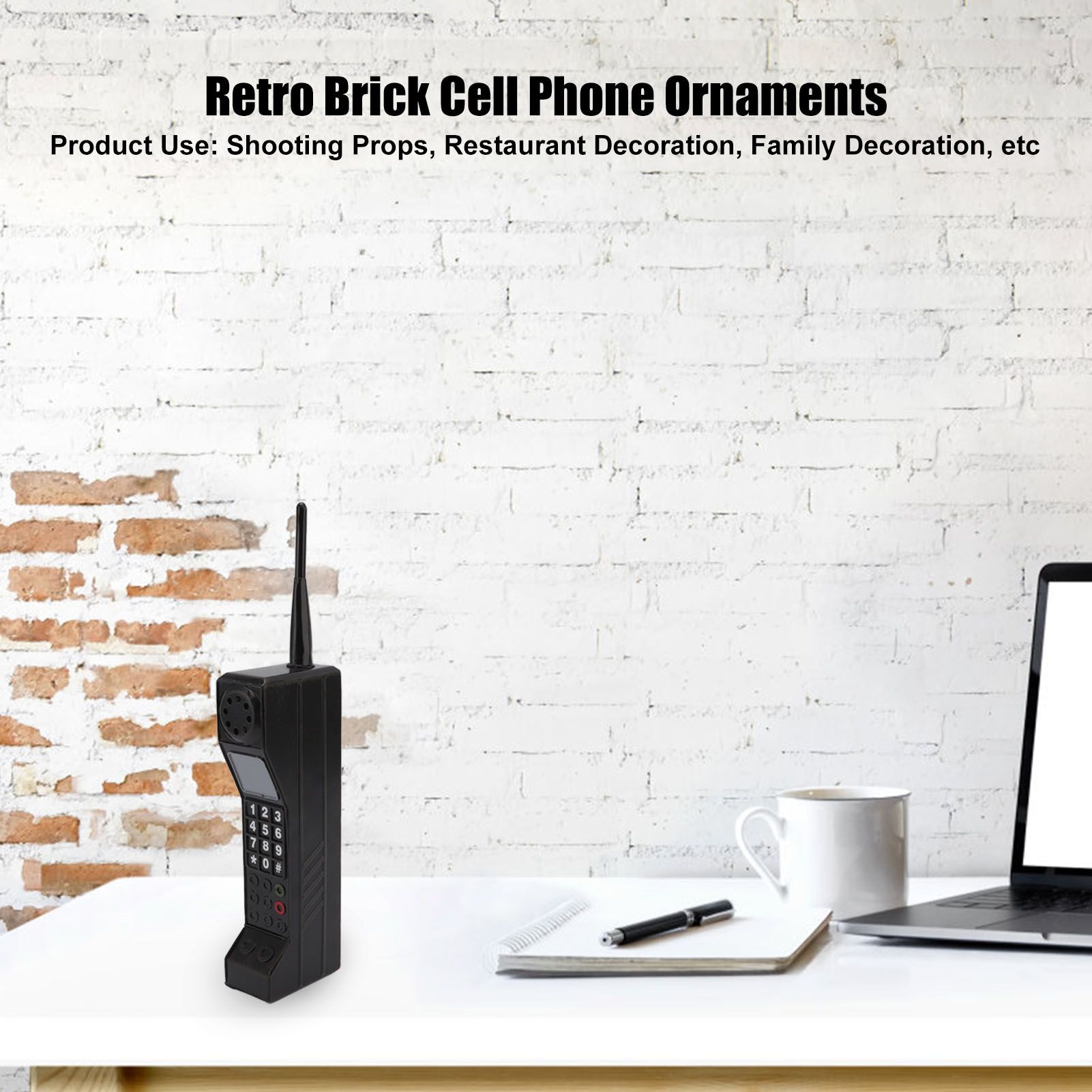Retro Brick Cell Phone Ornament Vintage Cellular Phone Model Simulation Photographic Props Stylized Ornaments V1294-YM0523-3115220036111