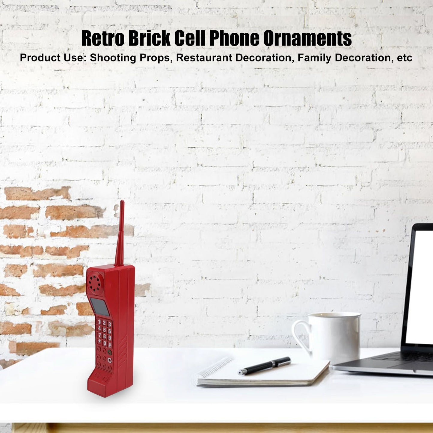 Retro Brick Cell Phone Ornament Vintage Cellular Phone Model Simulation Photographic Props Stylized Ornaments V1294-YM0523-3115220036112