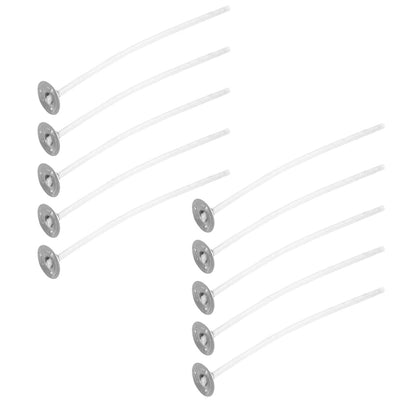 50Pcs Candle Wicks Pre Waxed Cotton Core Wicks with Base for DIY Scented Candle Making 8cm / 3.1in V1294-YM0523-3115220036211